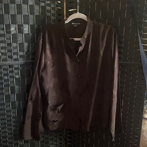 Monsoon Elegant Dark Brown silk shirt